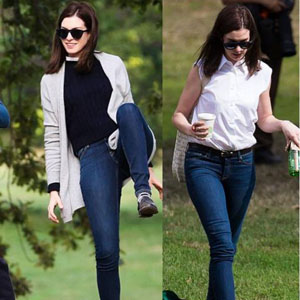 Celebrities trends - Anne Hathaway in STROM Brand Again