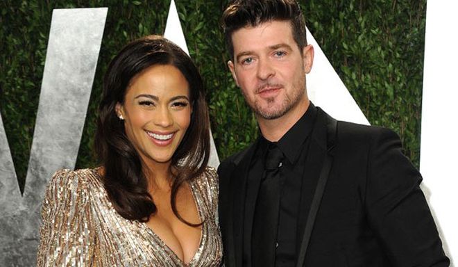 Paula Patton and Robin Thicke