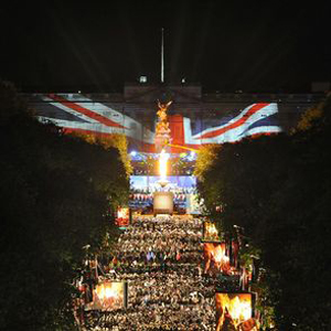 Queen lights last jubilee beacon