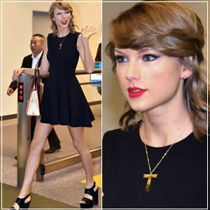 Taylor Swift in Black Mini Dress