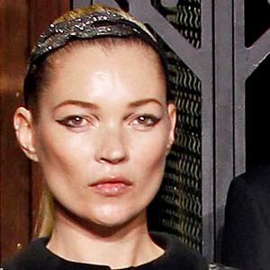 Supermodel Kate Moss at Louis Vuitton Show at Paris Fashion Week