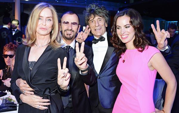 Barbara Bach, Ringo Starr, Ronnie Wood and Sally Wood