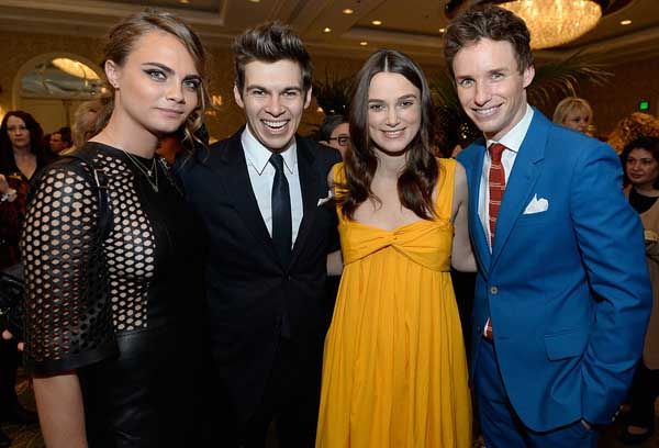 Cara Delevingne, James Righton, Keira Knightley, and Eddie Redmayne