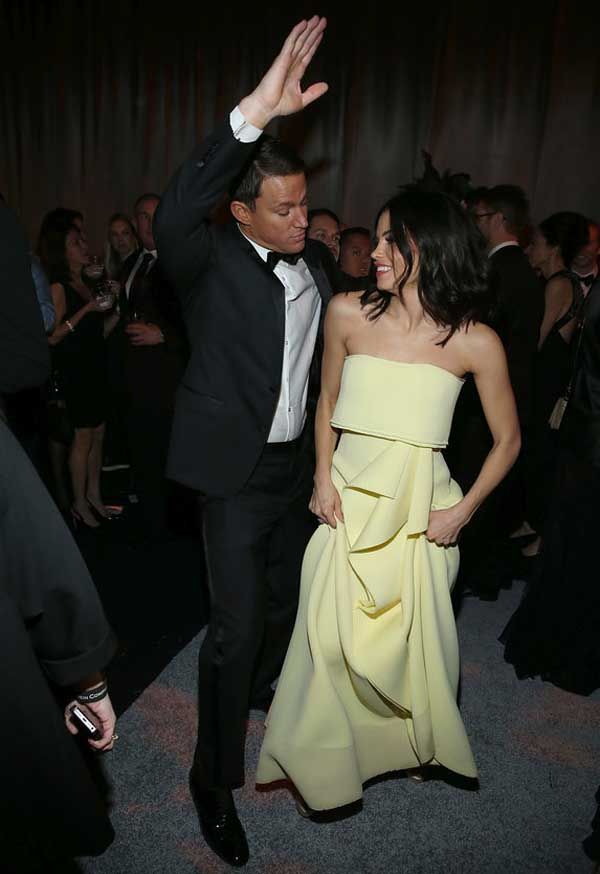 Channing Tatum and Jenna Dewan Tatum in Carolina Herrera