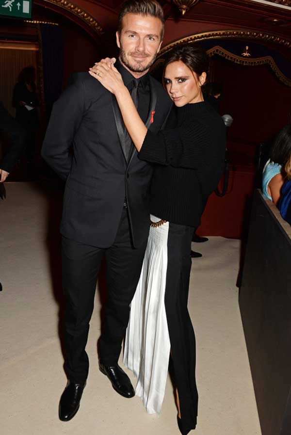 David and Victoria Beckham in Victoria Beckham