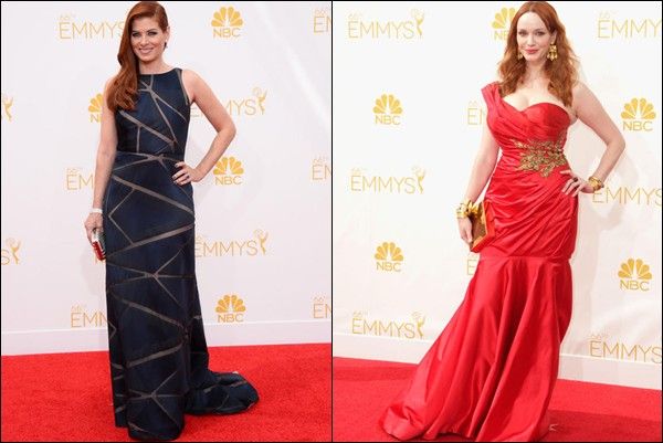 Debra Messing and Christina Hendricks