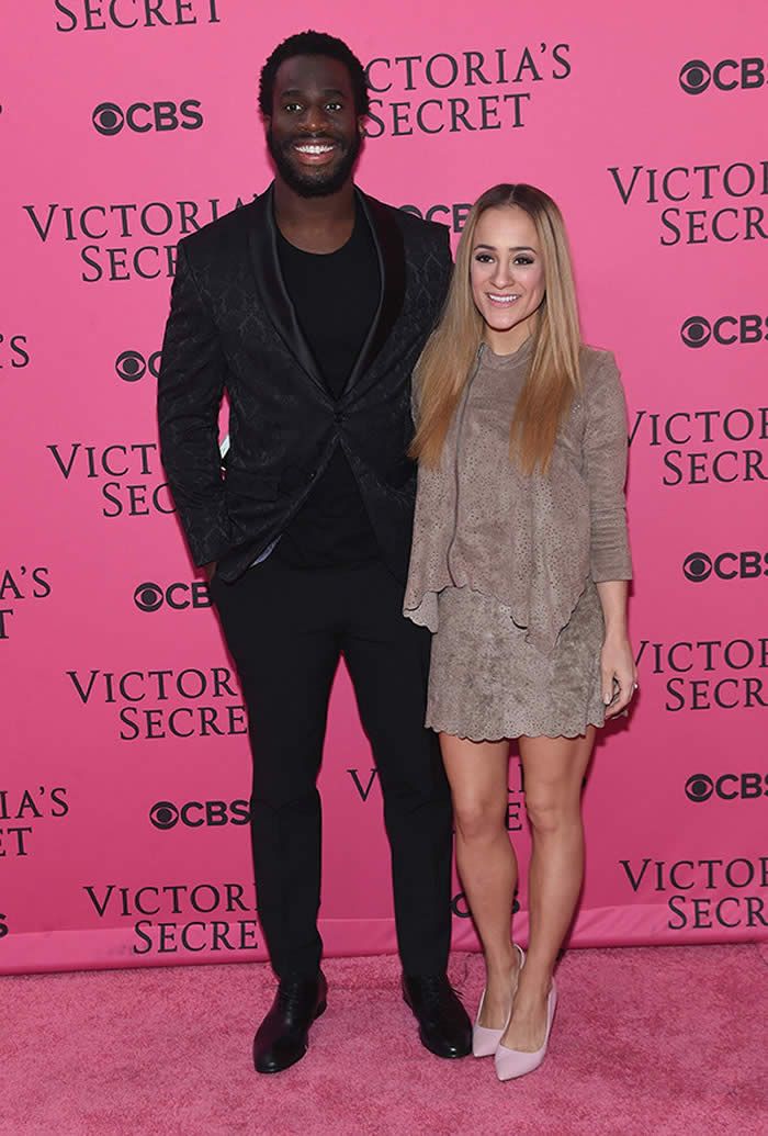 Football player Prince Amukamara (L) and Pilar Davis