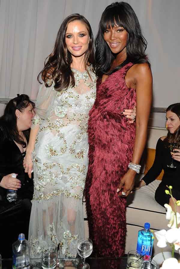 Georgina Chapman and Naomi Campbell in Burberry