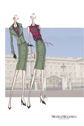 Italian Haute Couture By Michele Miglionico at Buckingham Palace