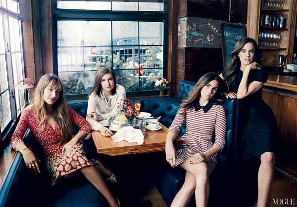Jemima Kirke, Lena Dunham, Zosia Mamet, and Allison Williams