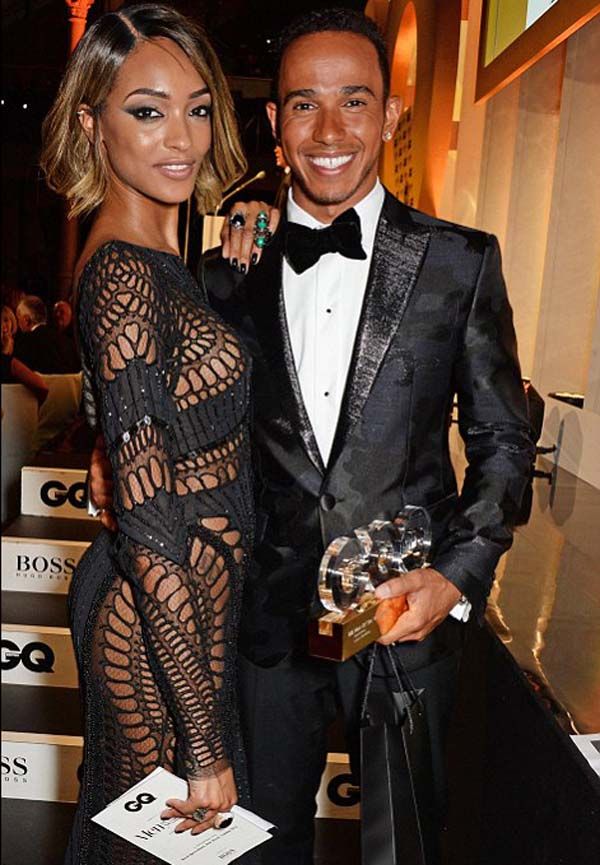 Jourdan Dunn and Lewis Hamilton