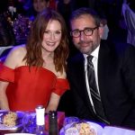 Julianne Moore in Del Pozo with Steve Carell