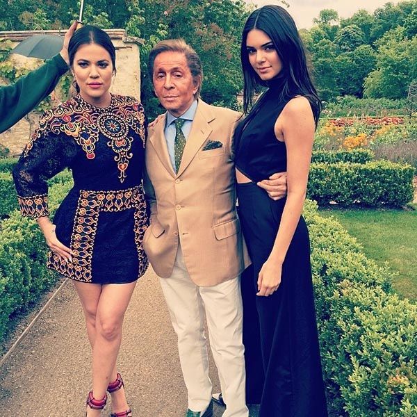 KhloÃ© Kardashian, Valentino Garavani, and Kendall Jenner