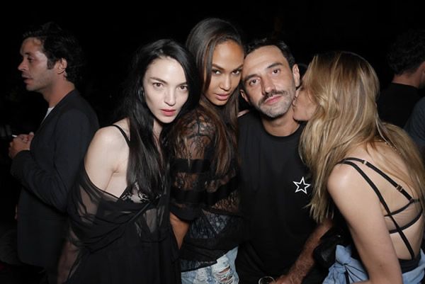 Mariacarla Boscono, Joan Smalls, Riccardo Tisci, and Frankie Rayder