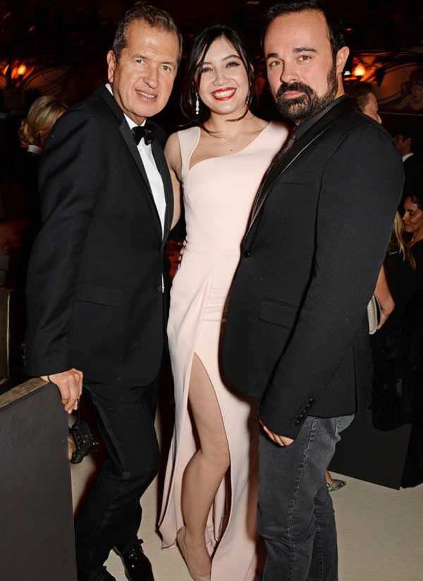 Mario Testino, Daisy Lowe, and Evgeny Lebedev