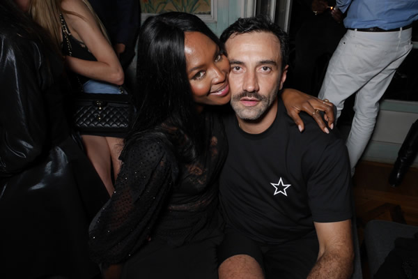 Naomi Campbell and Riccardo Tisci, at Tisci's after-party.