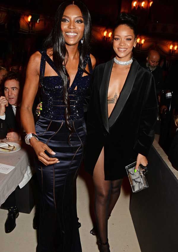 Naomi Campbell in Alexander McQueen and Rihanna in Stella McCartney