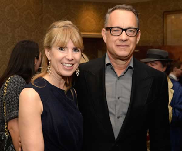 Producer Julia Verdin and Tom Hanks