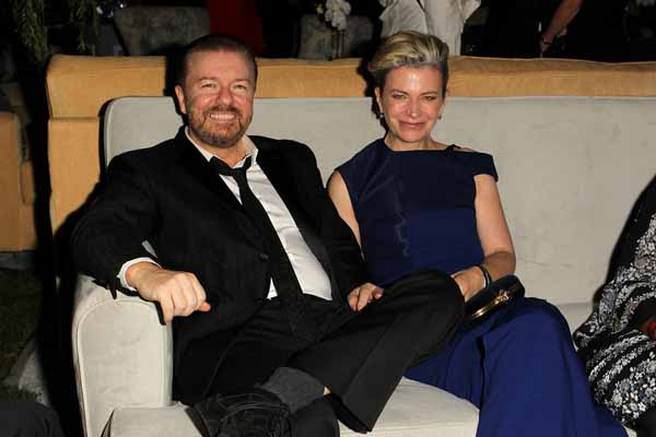 Ricky Gervais and Jane Fallon