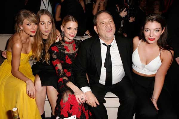 Taylor Swift, Este Haim, Jaime King, Harvey Weinstein, and Lorde in a Narciso Rodriguez top