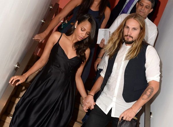 Zoe Saldana and Marco Perego