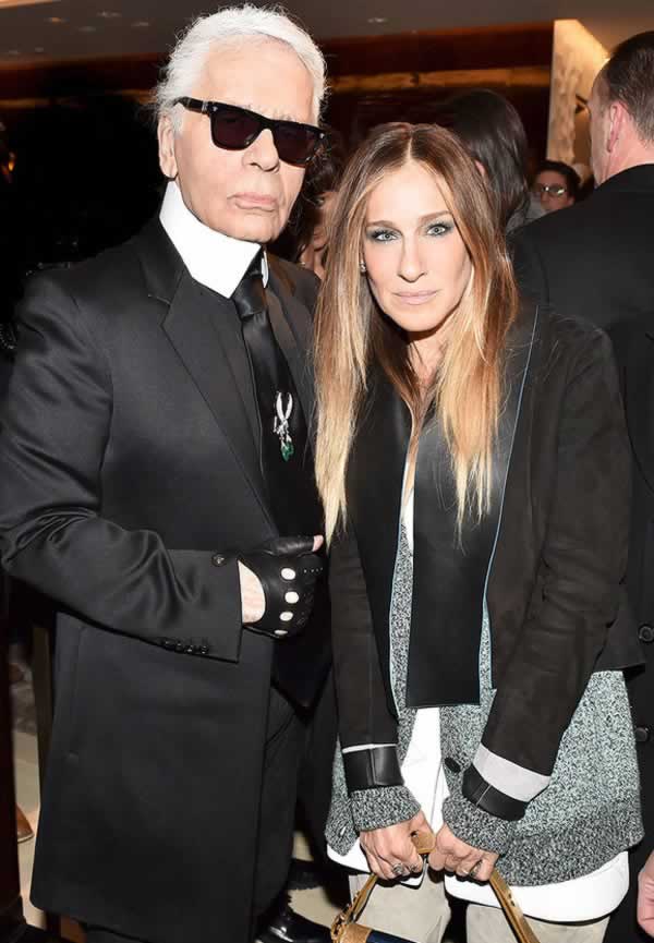 Karl Lagerfeld and Sarah Jessica Parker