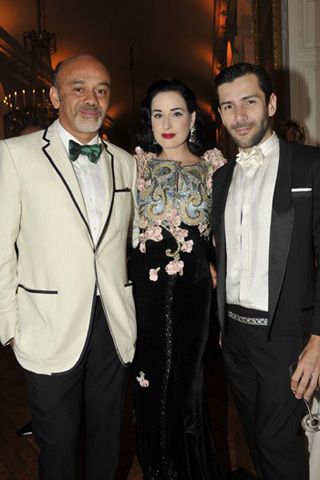 Christian Louboutin, Dita Von Teese and Alexis Mabille