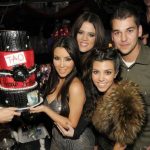 Kim, Khloe, Kourtney Kardashian and Robert