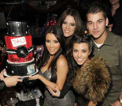 Kim, Khloe, Kourtney Kardashian and Robert