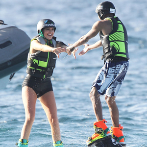 Kylie Jenner and Tyga Flyboarding in St. Barts
