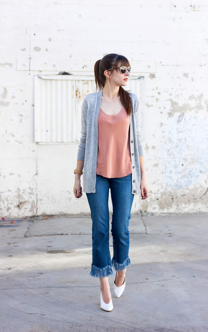 Neutral Silk Tank