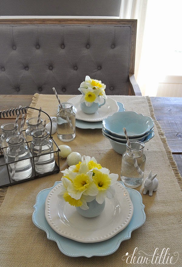 Simple Easter Tablescape from Dear Lillie