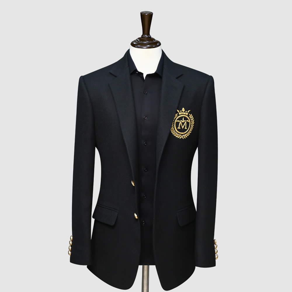 Black Monogrammed Blazer 